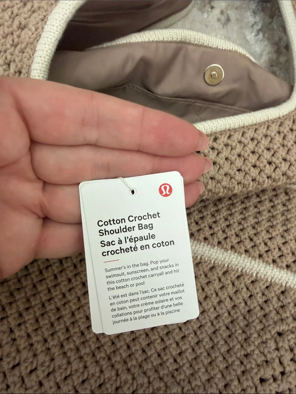 Lululemon Brown Knit Tote Bag